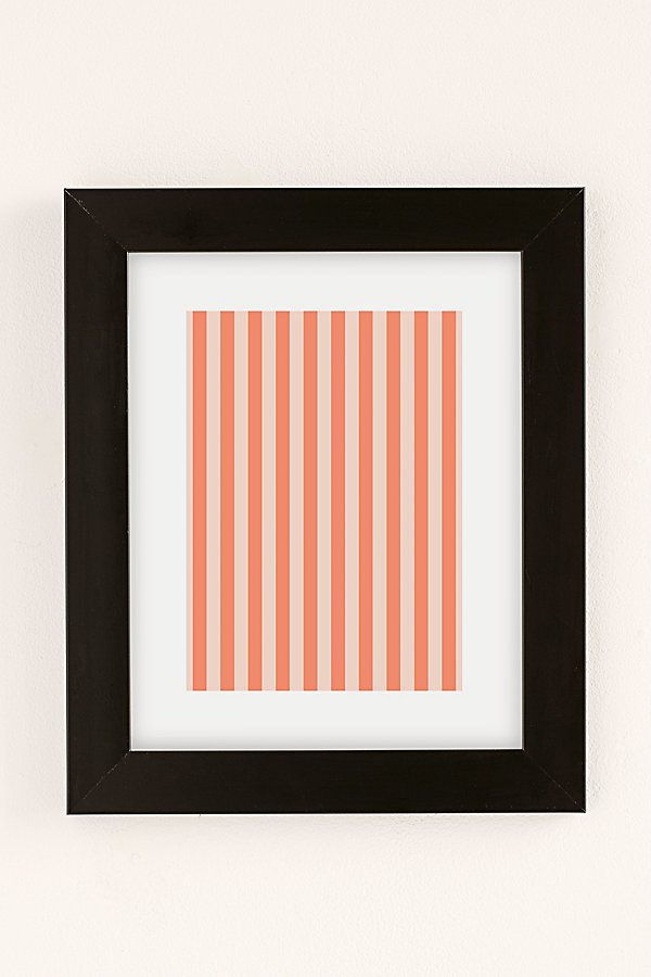 Shop Urban Outfitters Miho Baby Orange Stripe Art Print In Modern Black At