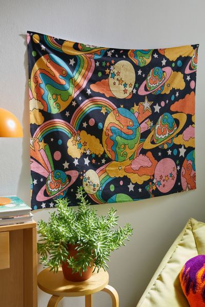 Deny Designs Golden Daze Illustration For Deny Cosmic Magic Universe Tapestry In Assorted At Urban Outfitters In Multi