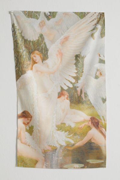 Deny Designs William Crane For Deny The Swan Maidens Tapestry In Tan At Urban Outfitters In Multi