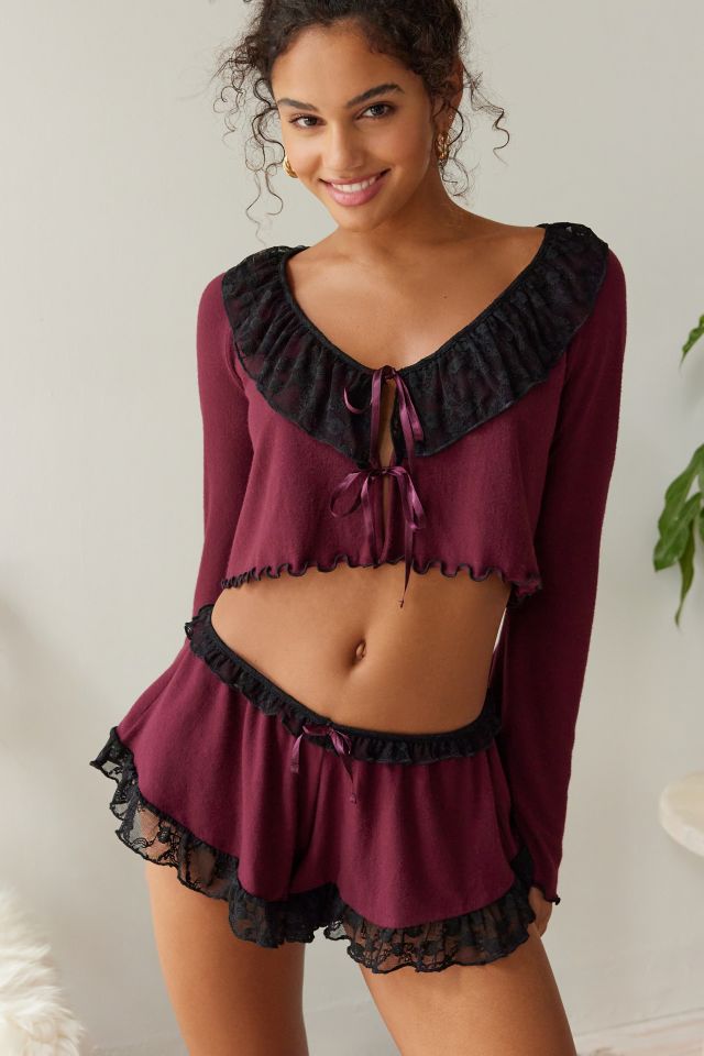 Out From Under Jadore Lace-Trim Short  Urban Outfitters Mexico - Clothing,  Music, Home & Accessories