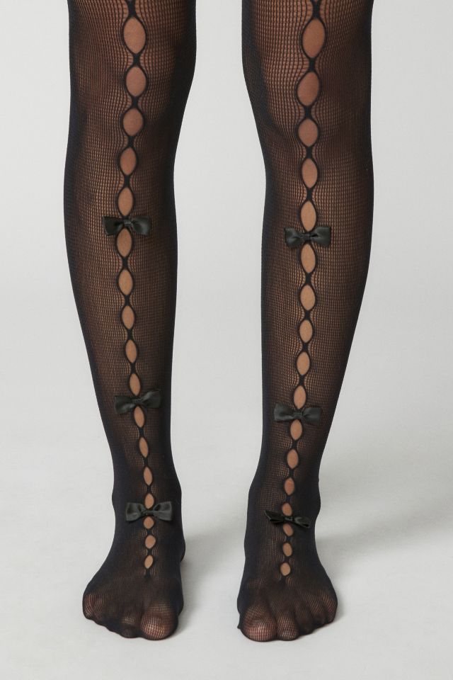 Collants Résille UO à Découpe Nœud #1