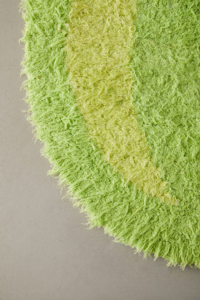 Olive Tufted Shag Rug #2