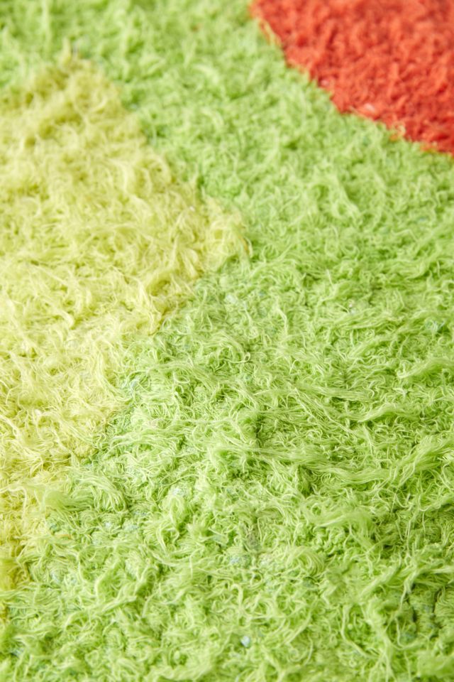 Olive Tufted Shag Rug #3