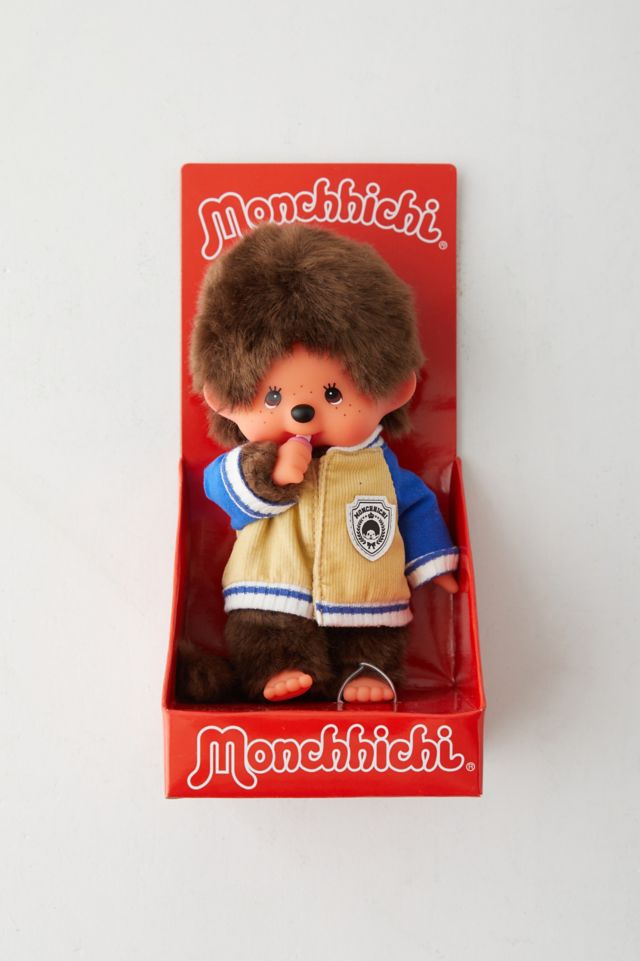 Garçon en peluche avec un blouson en velours côtelé de Monchhichi #1