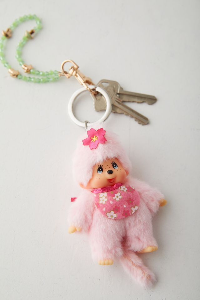 Monchhichi Cherry Blossom Plushie Keychain #2