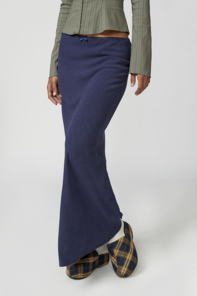 Urban Renewal Remnants Slub Linen Column Maxi Skirt #1