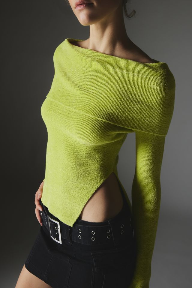 Neon off sale shoulder jumper