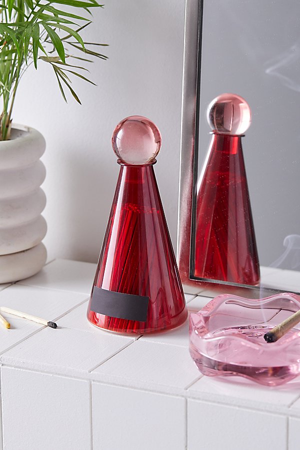Paddywax Glass Matchstick & Holder Set In Red At Urban Outfitters