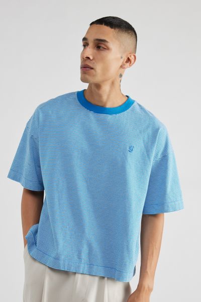 Standard Cloth Foundation Boxy Tee In Sky, Men's At Urban Outfitters