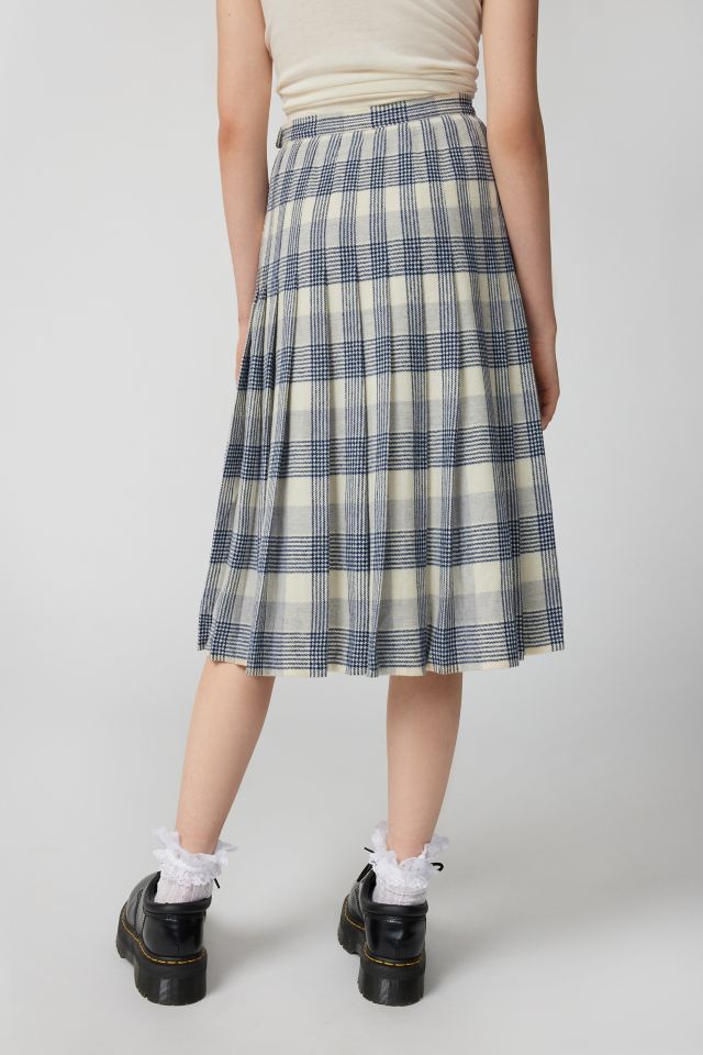Urban Renewal Vintage Plaid Pleated Midi Skirt #5