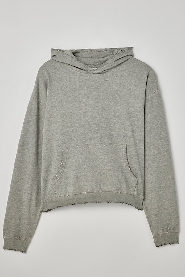 Bdg Bonfire Washed Hoodie Sweatshirt In Grey, Men's At Urban Outfitters