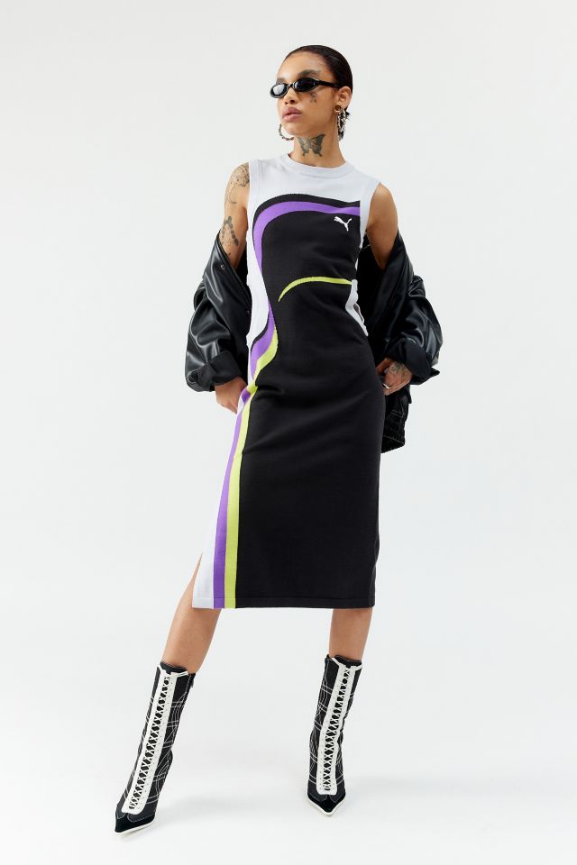 Puma Knit Cutout Midi Dress Urban Outfitters