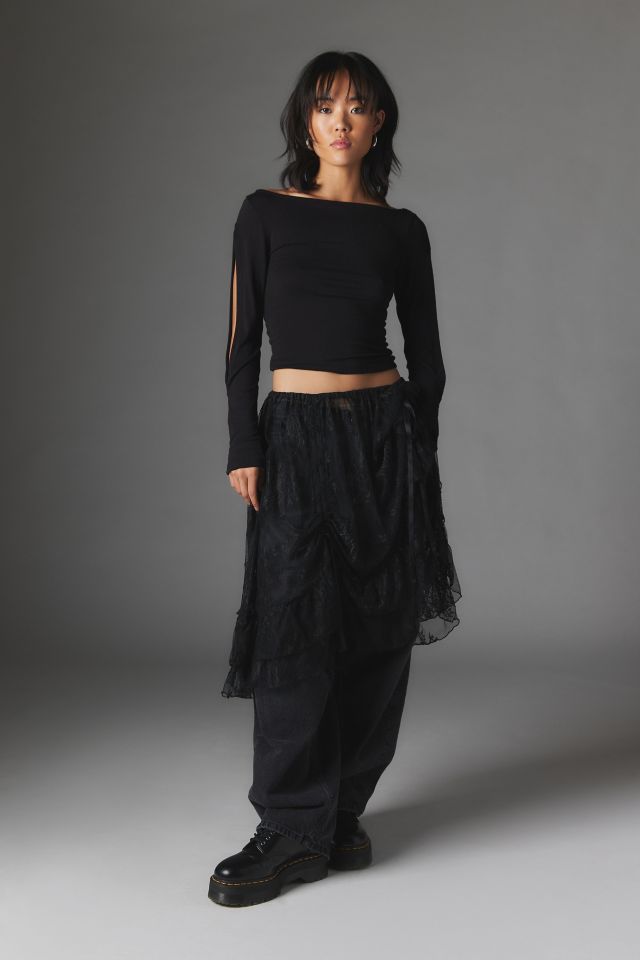 Silence + Noise Dominique Long Sleeve Cutout Top #2