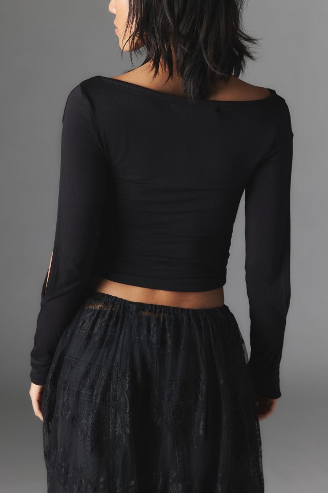 Silence + Noise Dominique Long Sleeve Cutout Top #3