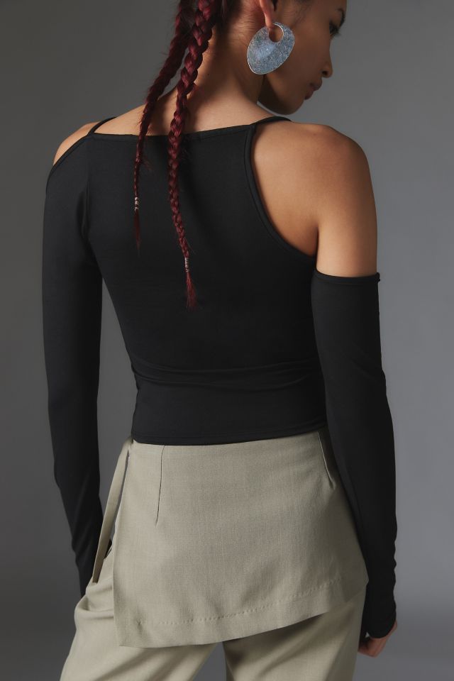 Silence + Noise Dawn Asymmetrical Cold-Shoulder Top #1