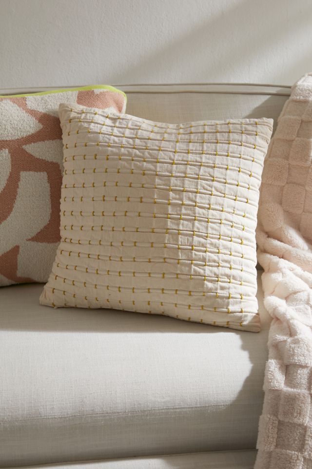 Stitchwork Throw Pillow Urban Outfitters