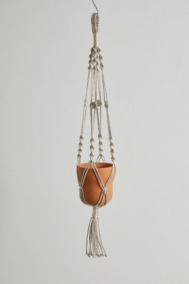 Shiny Macrame Plant Hanger #2