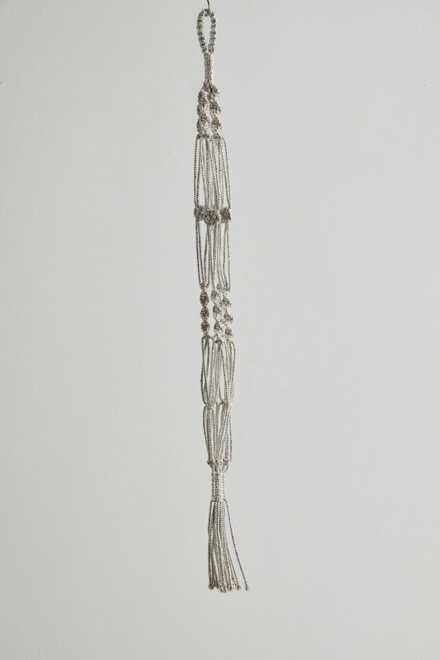 Shiny Macrame Plant Hanger #4