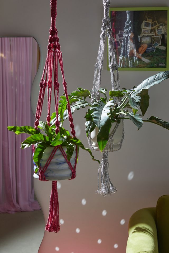 Shiny Macrame Plant Hanger #5