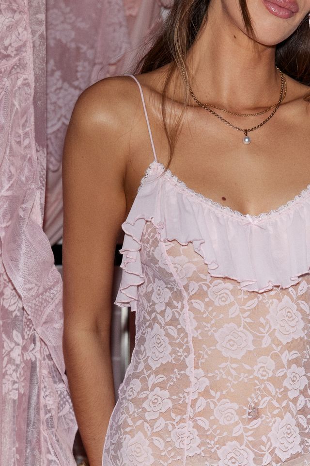 asymmetrical lace-up mini dress Azusa Asymmetrical Hem Lace Dress White