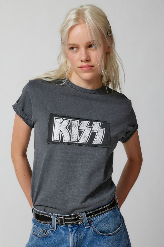 Kiss Patched Alexa Baby Tee Urban Outfitters