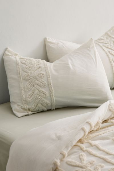 Urban Outfitters Jackie Tufted Sham Set In Ivory At