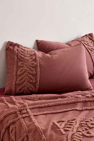 Urban Outfitters Jackie Tufted Sham Set In Oxblood Red At