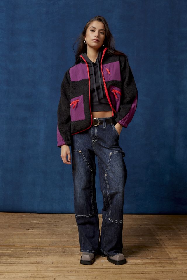 BDG Bruce Fleece Spliced Zip-Up Jacket #1