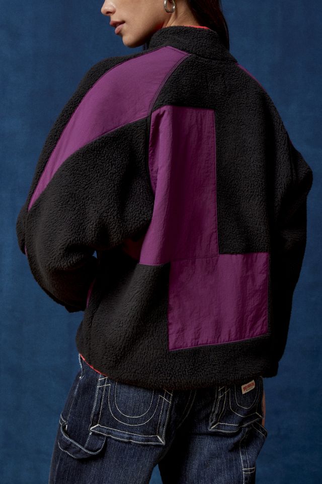 BDG Bruce Fleece Spliced Zip-Up Jacket #2