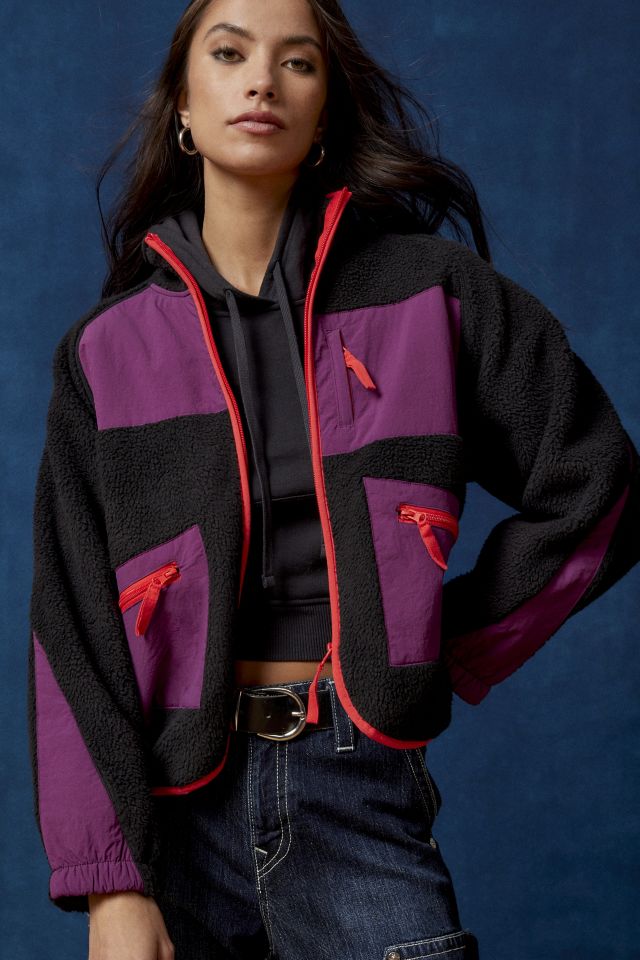 BDG Bruce Fleece Spliced Zip-Up Jacket #5