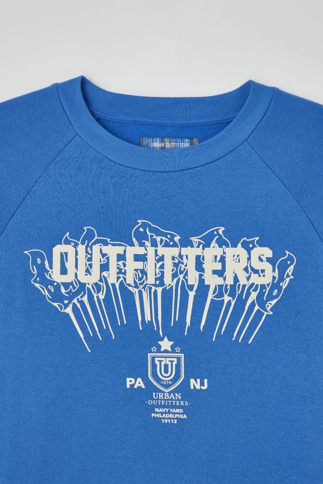 UO Justin Graphic Print Shrunken Crew Neck Sweatshirt #3