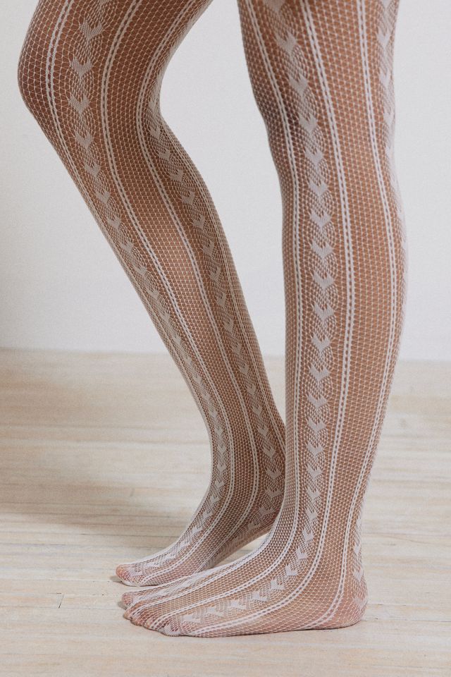 UO Heart Pointelle Tights