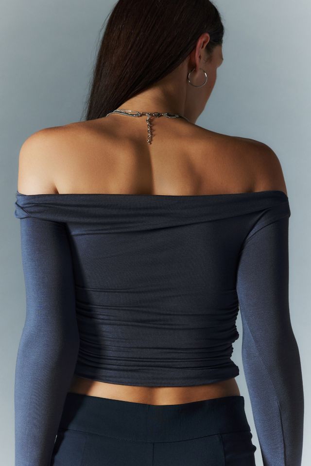 Silence + Noise Hadley Asymmetrical Off-The-Shoulder Top