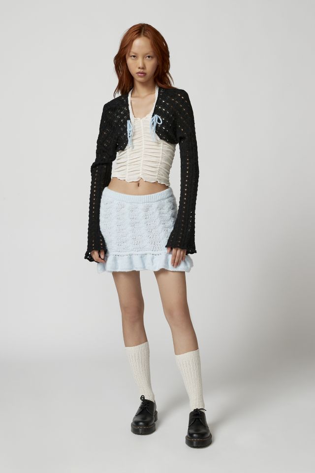 Bow Crochet Shrug Cardigan #1