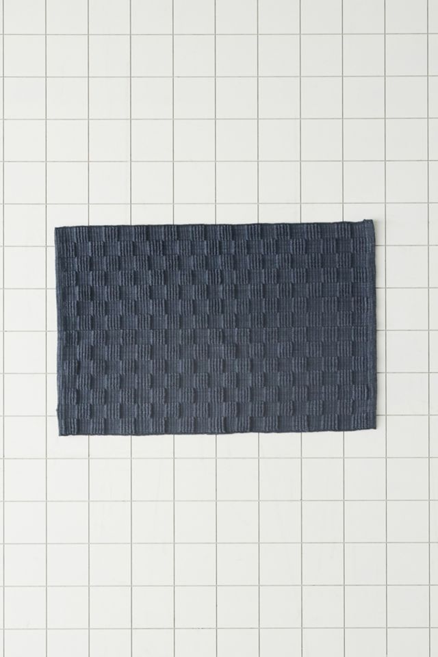 Mini Loops Check Bath Mat #1