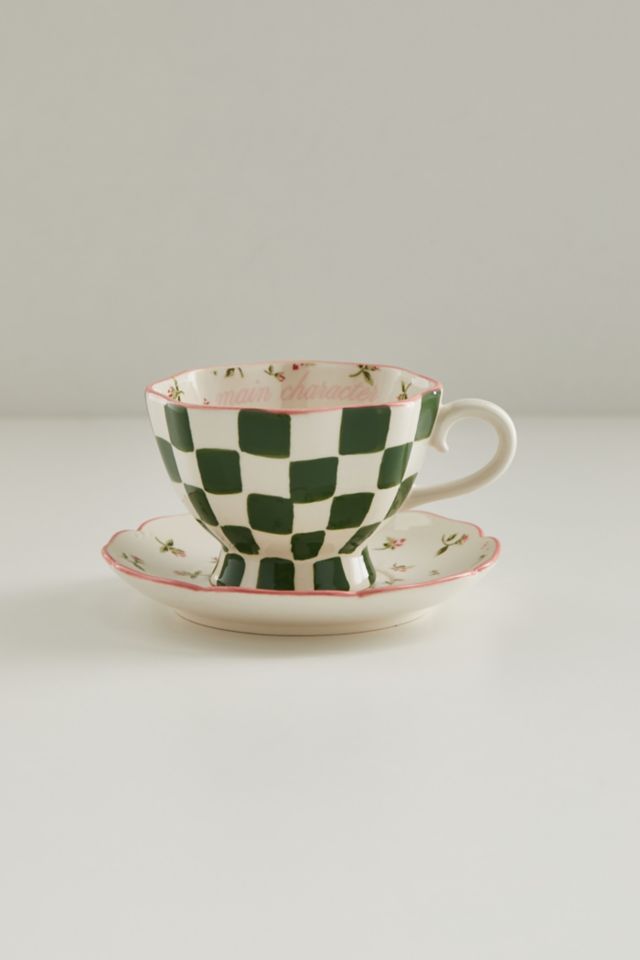 Graphic Teacup & Saucer Set #1
