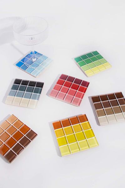 Subtle Art Studios Checkered Glass Tile Coaster