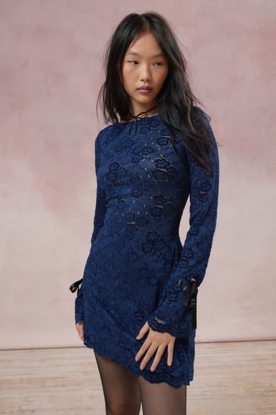 Kimchi Blue Frankie Lace Long Sleeve Mini Dress