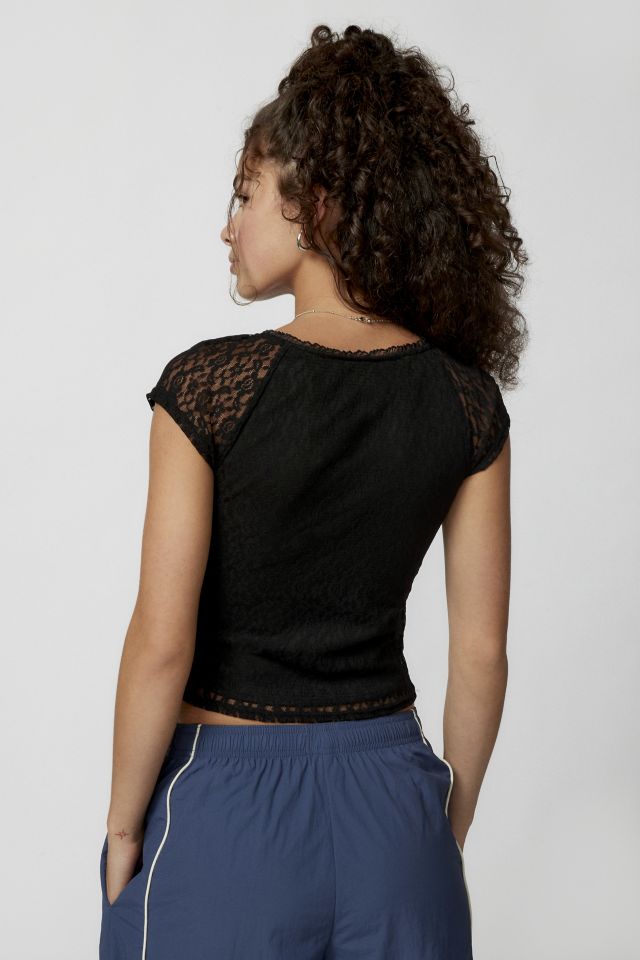 Urban Outfitters + Janet Sheer Lace Blouse