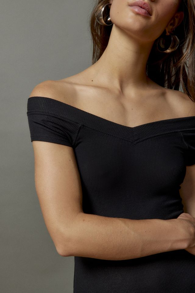 BDG Shannen Knit Off-The-Shoulder Maxi Dress #1