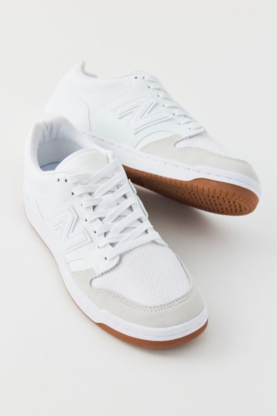 Shop New Balance 480 Court Sneaker In White/reflection, Women's At Urban Outfitters