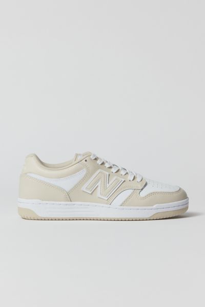 New Balance 480 Court Sneaker In Timberwolf + White