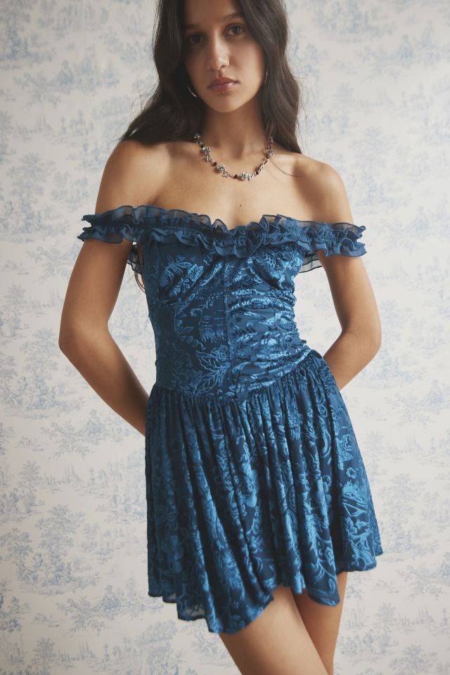 Kimchi Blue Carmen Velvet Floral Romper #2