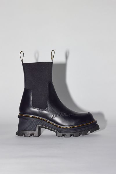 Shop Dr. Martens' Corran Heeled Chelsea Boot In Black, Women's At Urban Outfitters