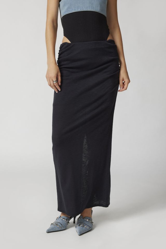 Jersey knit best sale maxi skirt