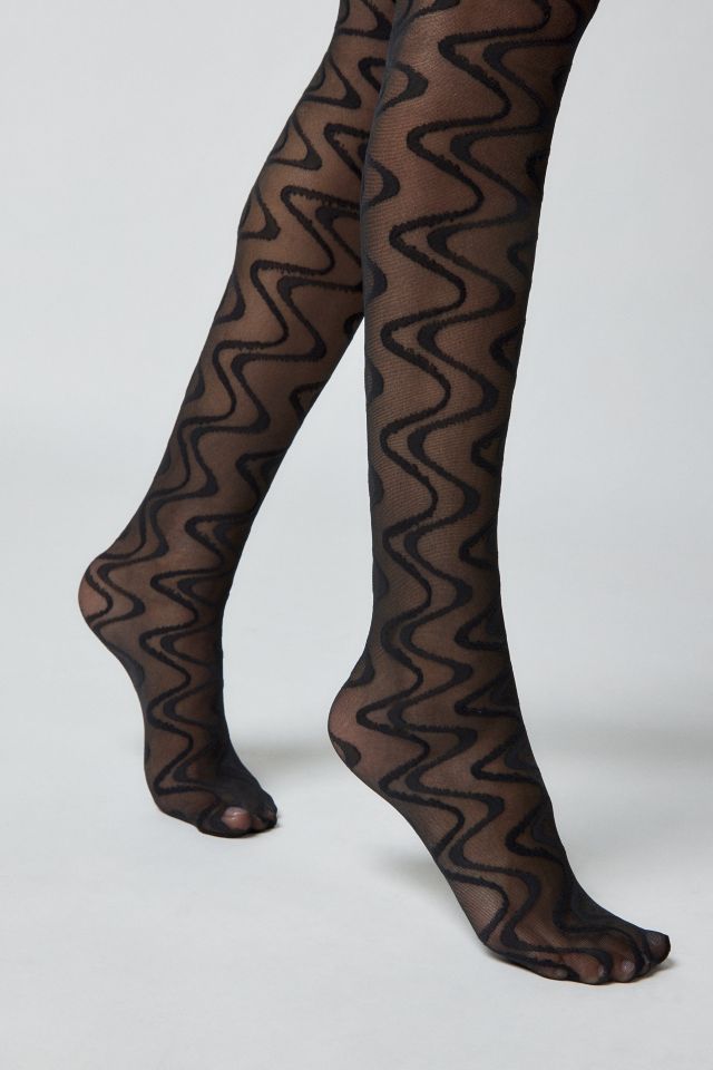 Urban Outfitters MeMoi Graphic Wave Tights
