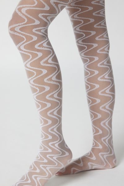 Urban Outfitters Uo Swirl Sheer Tights In White
