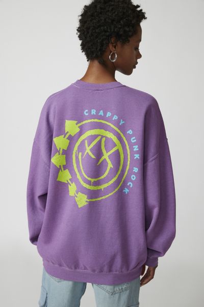 Smiley Oversized Crewneck Sweatshirt - Pink – blink-182