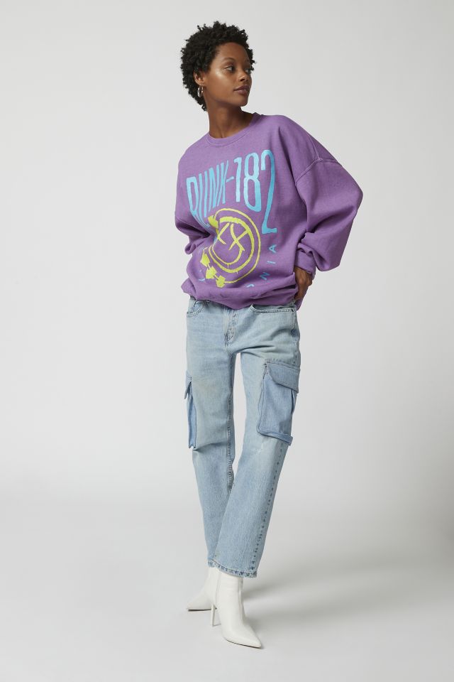 Purple oversized online sweatshirt