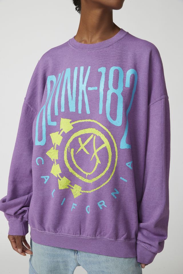 Smiley Oversized Crewneck Sweatshirt - Pink – blink-182